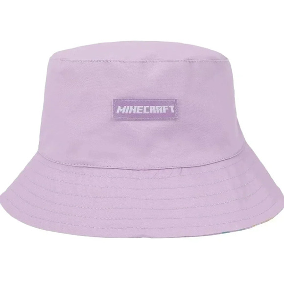 Lilac - Minecraft Reversible Bucket Hat For Kids. One Size Fits Most. - Picture 12 of 12